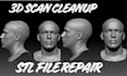 fix 3d model, stl file repair, clean 3d scan and repair mesh 3d scan cleanup