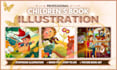 do children book illustration, children story book design, kids picture book