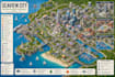 create a custom 3d isometric city map, tourist map, and location illustration