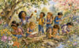illustrate educational childrens books with diverse characters