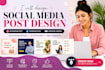 design social media post, instagram post, faceboook post, carousel design