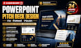 do urgent pitch deck design and executive powerpoint presentation