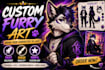make unique furry oc, fursona and avatar