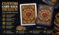 design card game cards, boxes and labels