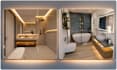 bathroom design 3d render remodel 2d floor plan tile layout luxury shopping list