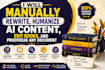 manually rewrite, humanize ai content, edit books, and proofread any document