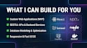 develop a custom full stack web application
