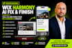 fix and finish your wix harmony ai website design and mobile layout