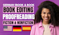 proofread edit german text german book editing romance novel german proofreading
