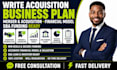 write acquisition business plan merger acquisition financial model sba funding