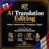 manually translate,culturally adapt french,haitian creole