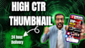 design high CTR youtube thumbnail for more clicks