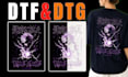 prepare ai generated tshirt design for dtf printing in 1hour