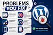 fix wordpress bugs, errors and website issues