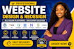 design redesign wordpress website on godaddy ionos bluehost namecheap hostinger