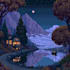 draw pixel art background and landscape