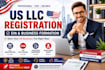 do US llc registration, ein application and business formation