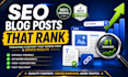 write SEO blog posts, articles and wesite content