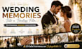 create cinematic wedding slideshow, photo video and anniversary video