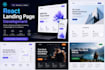 create an animated react landing page with gsap and tailwind CSS