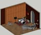 design a 3d recording studio model in sketchup
