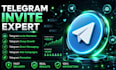 run your telegram with targeted invite, direct message, telegram growth and ads
