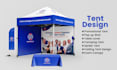 design modern canopy tent, table cover, feather flag, rollup banner