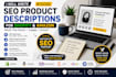 write product descriptions for shopify and amazon