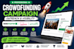 do campaign promotion for crowdfunding gofundme kickstarter indiegogo