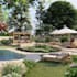 design landscape, terrace, backyard, pool, and patio
