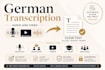 provide accurate german audio and video transcription