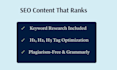 write SEO optimized blog post