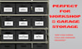 design a complete garage and workshop organization label bundle