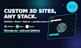 build custom next js, react, 3d webflow interactive website parallax animation