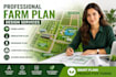 design professional farm plan, farm layout, irrigation  and master plan