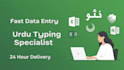 do ms word , excel , urdu english typing and data entry fast