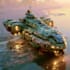 create futuristic sci fi spaceships and spacecraft art