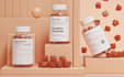 design premium supplement label and packaging with 3d bottle renders
