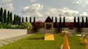 plan modern backyard landscape with custom 3d hardscaping, residential gardens