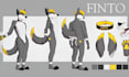 draw a detailed furry fursona reference sheet, anthro ref sheet art