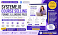systeme io course selling funnel template systeme io landing page coaching kit