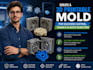create a 3d printable mold for silicone casting foam, and plastic injection