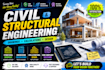 do civil structural design drawings and etabs analysis