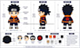 create plush toy turnaround reference sheet stuffed animal toy tech pack design