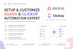 setup and customize german asana expert and clickup automation, asana clickup