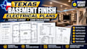 prepare texas basement finish electrical plans lighting layout load calculation