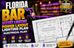 prepare florida bar accent lighting power layout,  lighting plan electrical plan