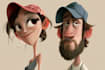 create professional caricatures for couples or wedding gift