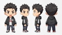 design cute chibi character turnaround sheet