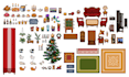 pixel character and props